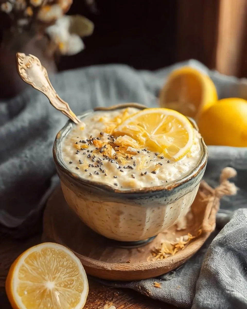 Porridge Froid et Protéiné au Citron
