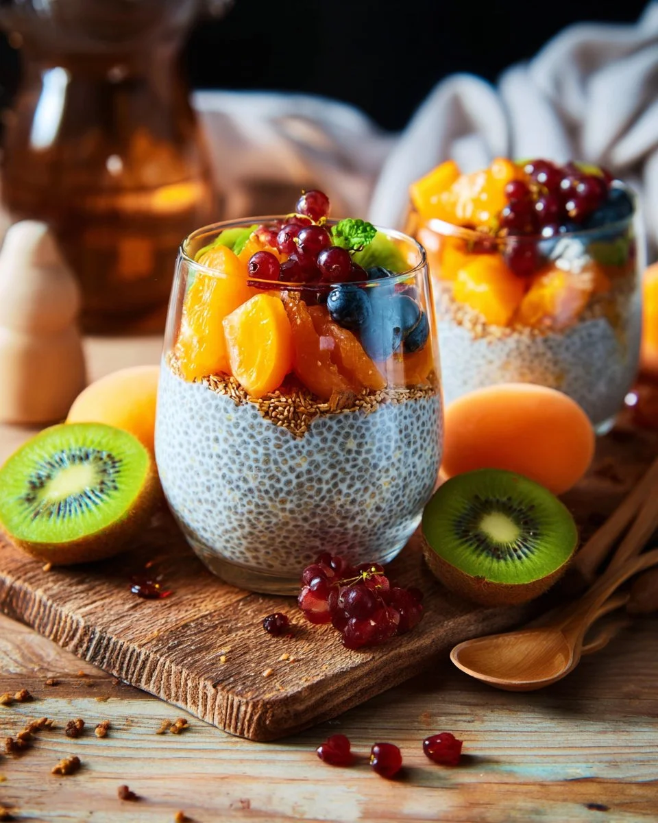 Pudding de graines de chia et fruits