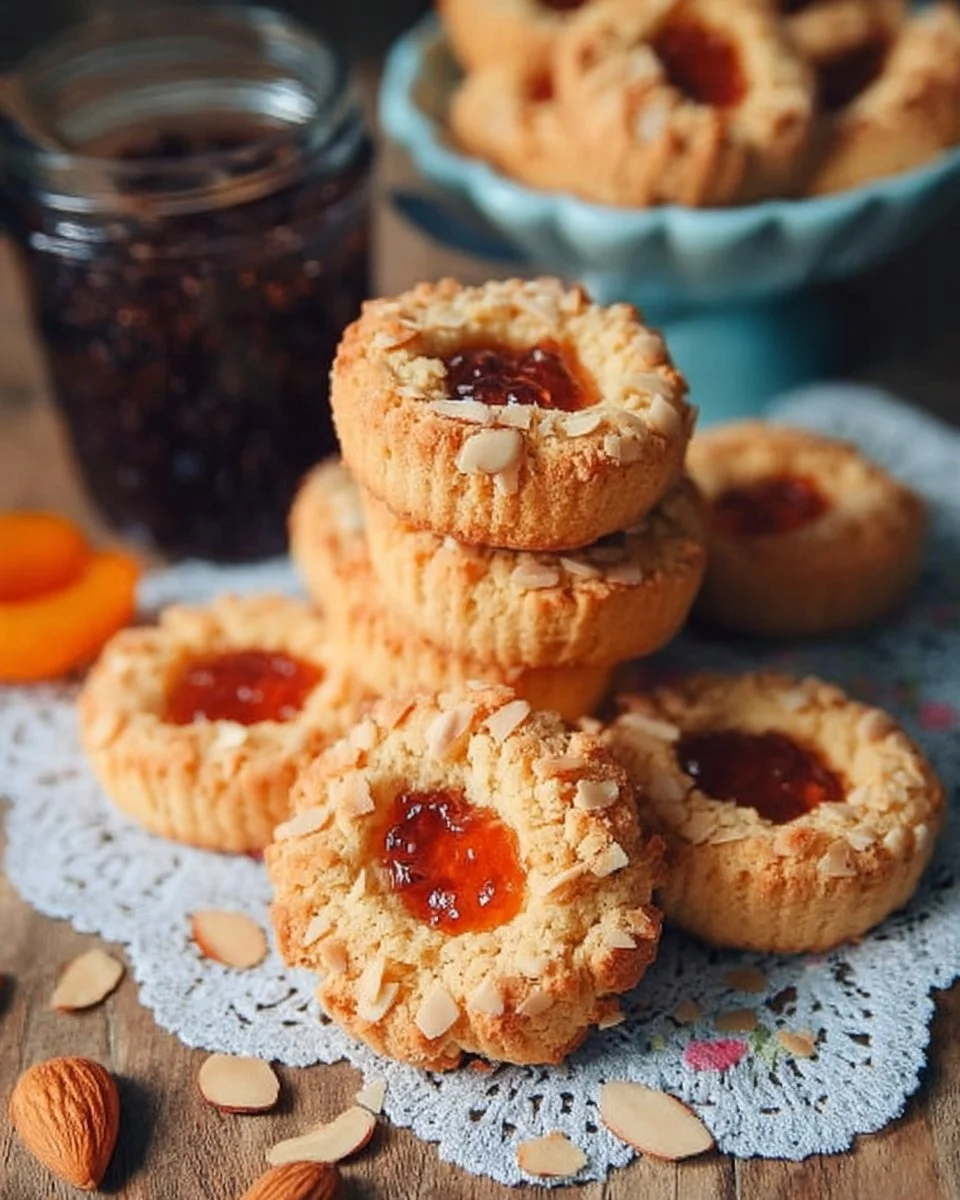 Sablés à la confiture et aux amandes concassées