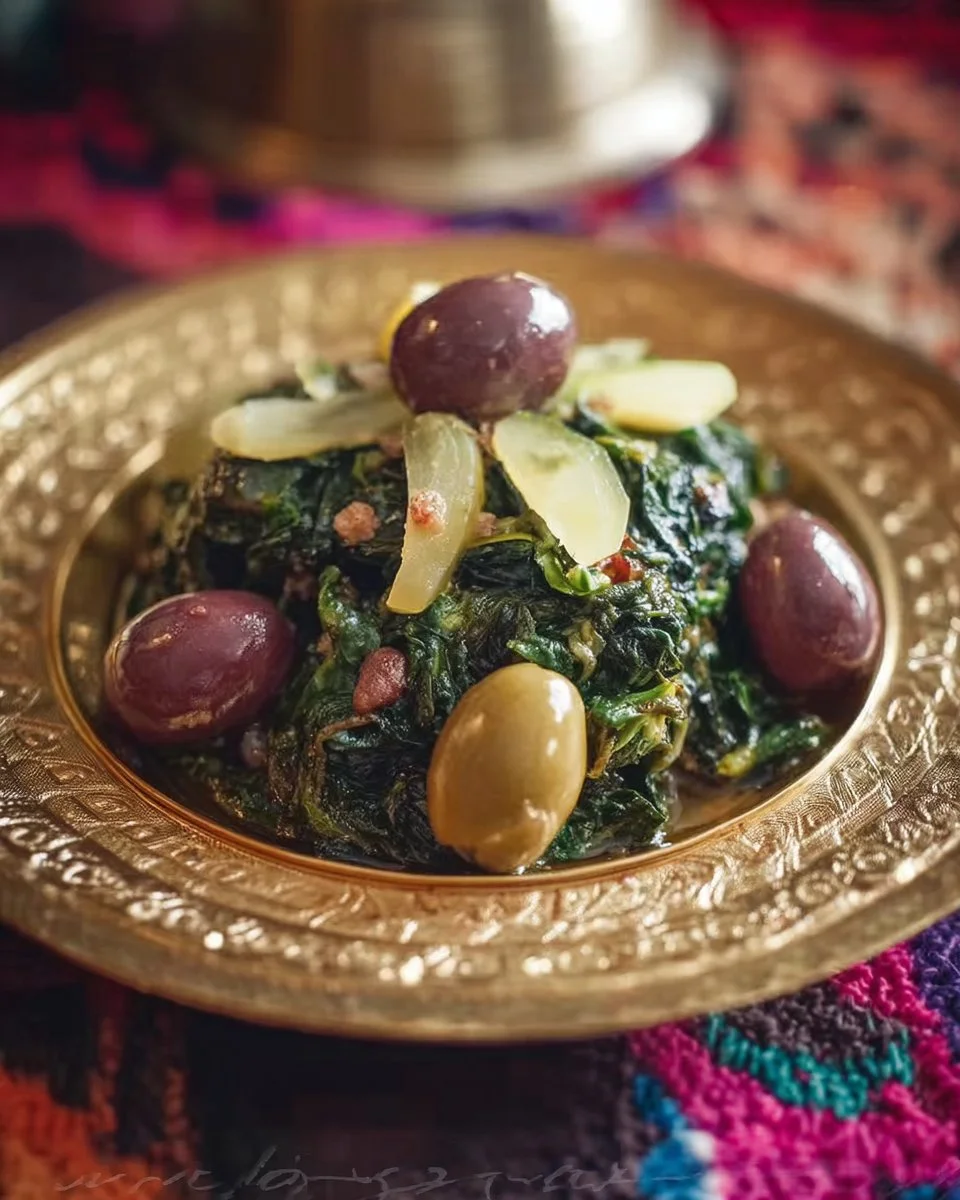 Salade d’épinard à la Marocaine avec légumes colorés et épices
