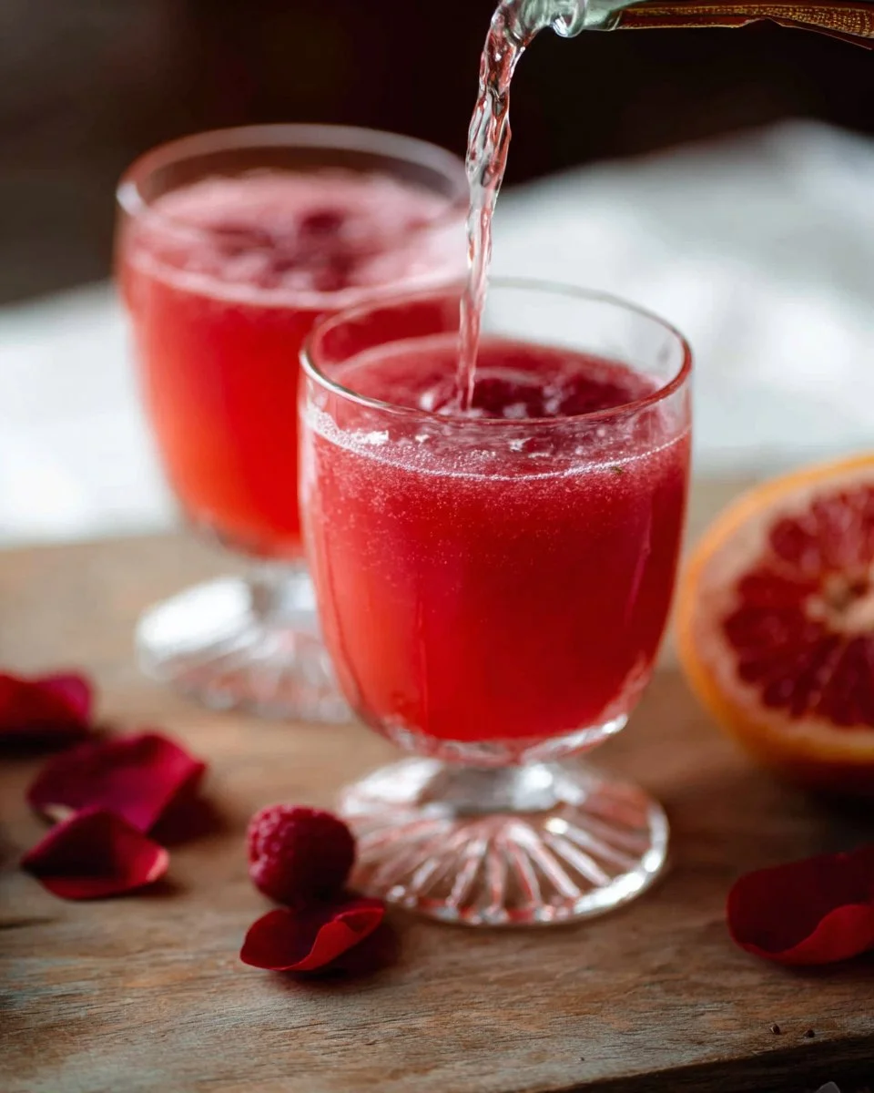 Soyez mon Valentine Mocktail Pétillant Framboise Pamplemousse