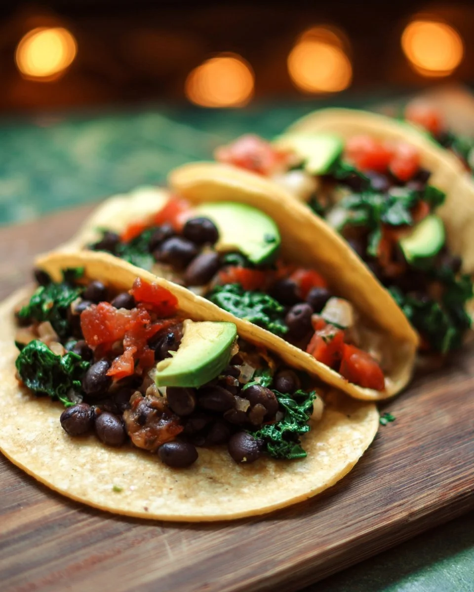 Tacos aux haricots noirs
