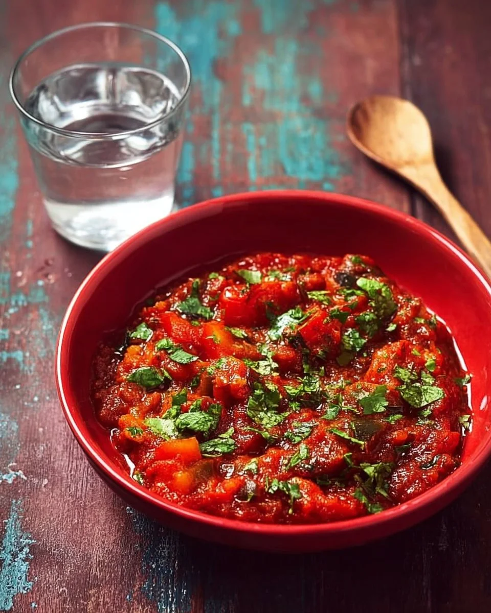 Taktouka - Moroccan Pepper and Tomato Salad