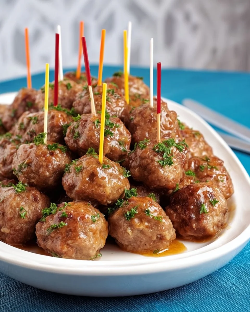 Boulettes de viande suédoises servies avec sauce et purée.