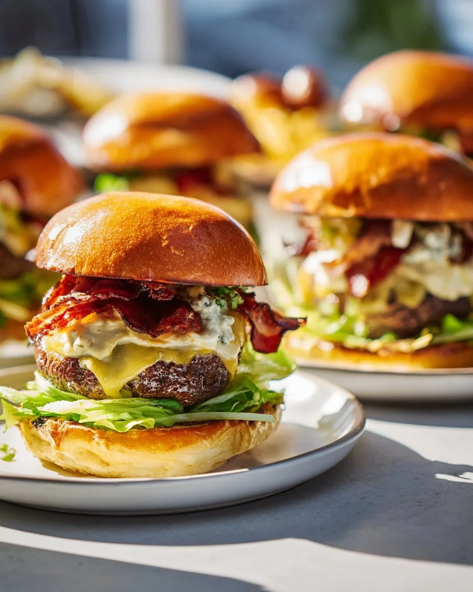 Burgers à la raclette avec fromage fondant et garnitures savoureuses