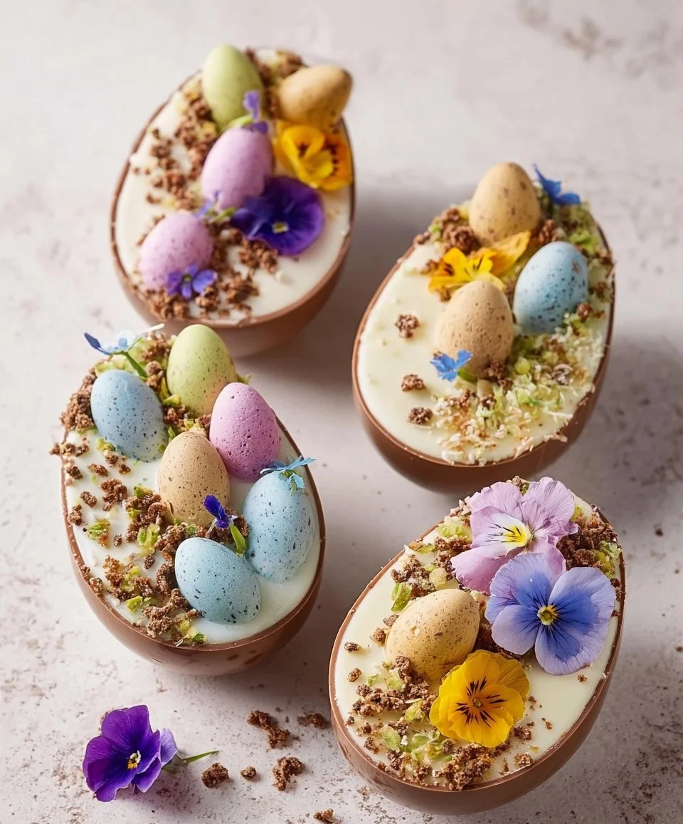 Cheesecake aux œufs de Pâques avec garniture colorée