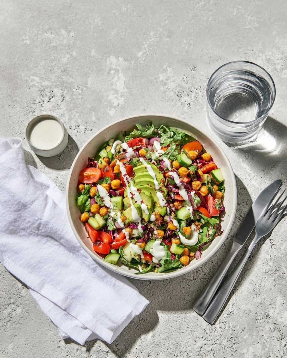 Chickpea, Avocado, and Cheese Salad