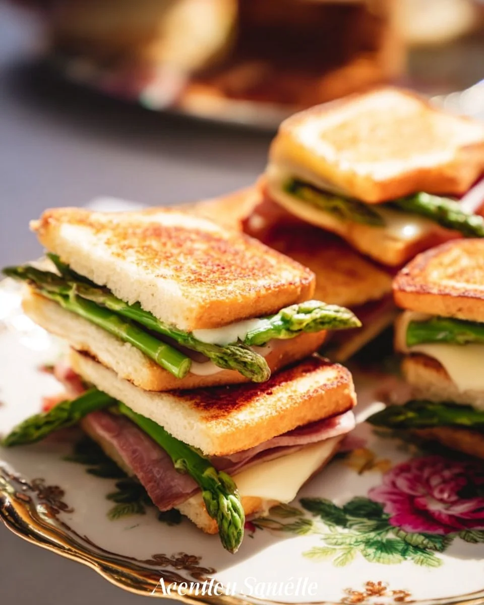 Croque Monsieur Asperges et Jambon savoureux et croustillant