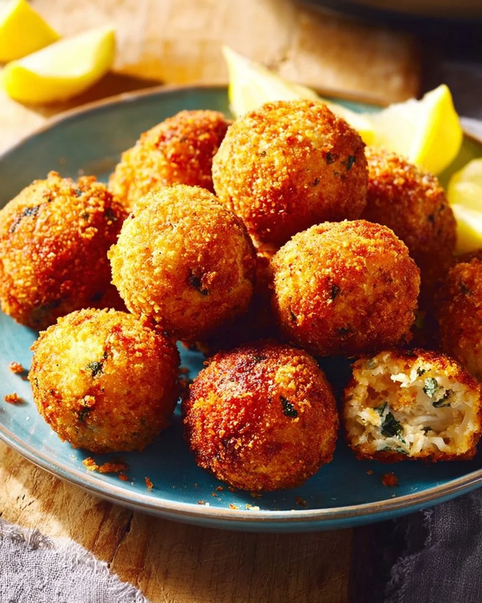 Croquetas délicieuses avec jamón et ail d'ours sur une assiette