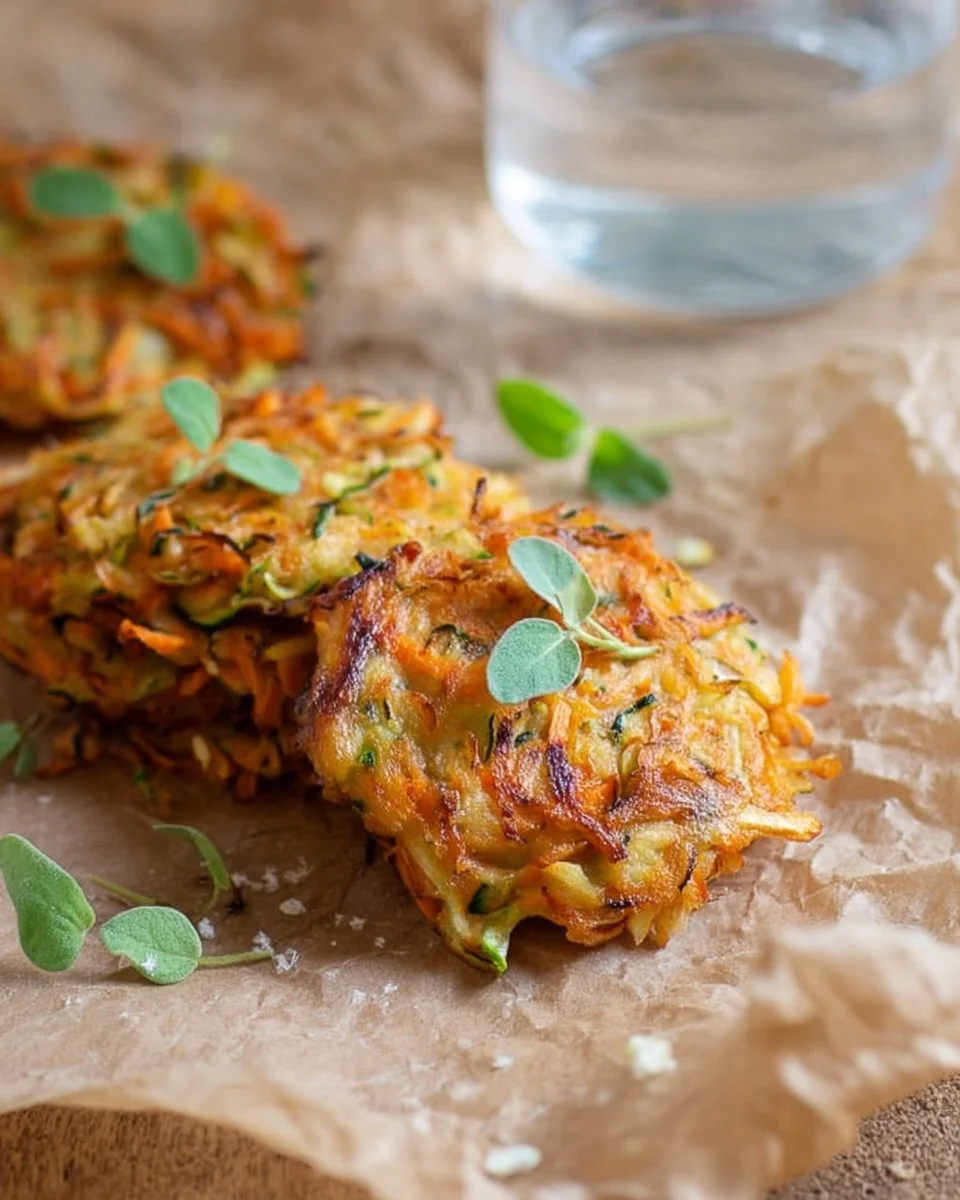 Assiette de croquettes de légumes croustillantes et colorées