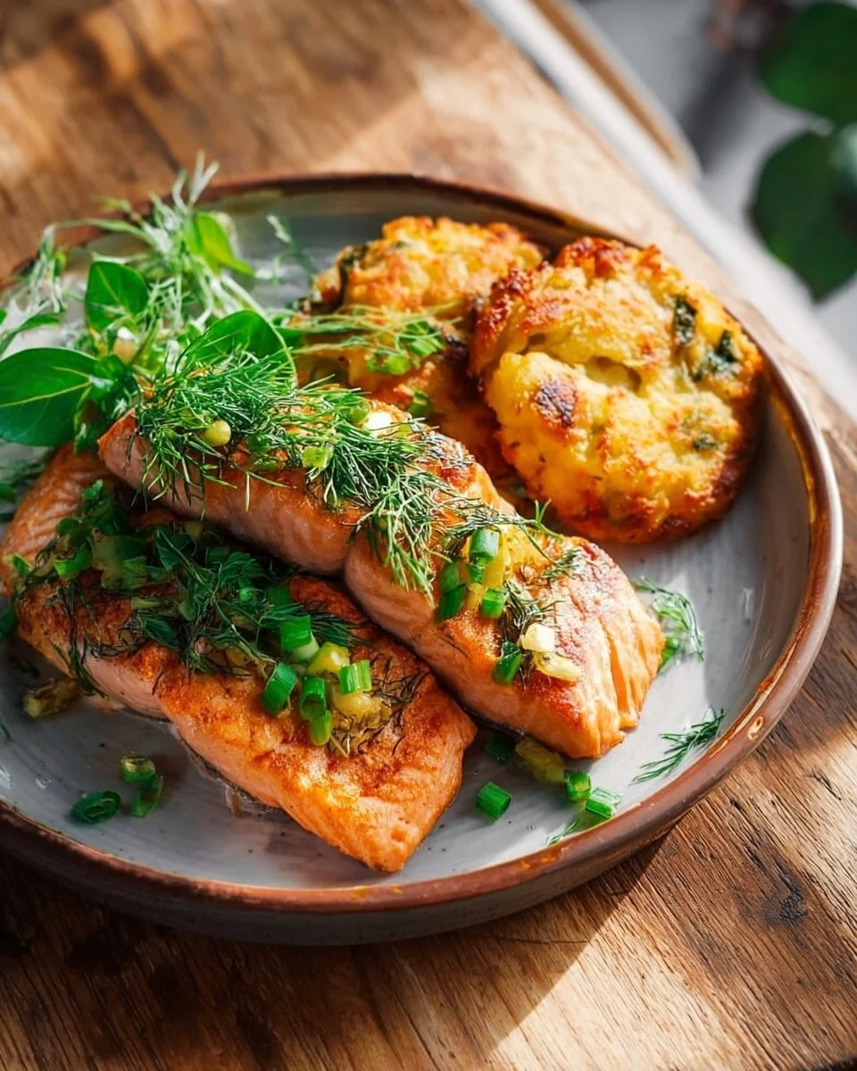 Croquettes de saumon et d'aneth