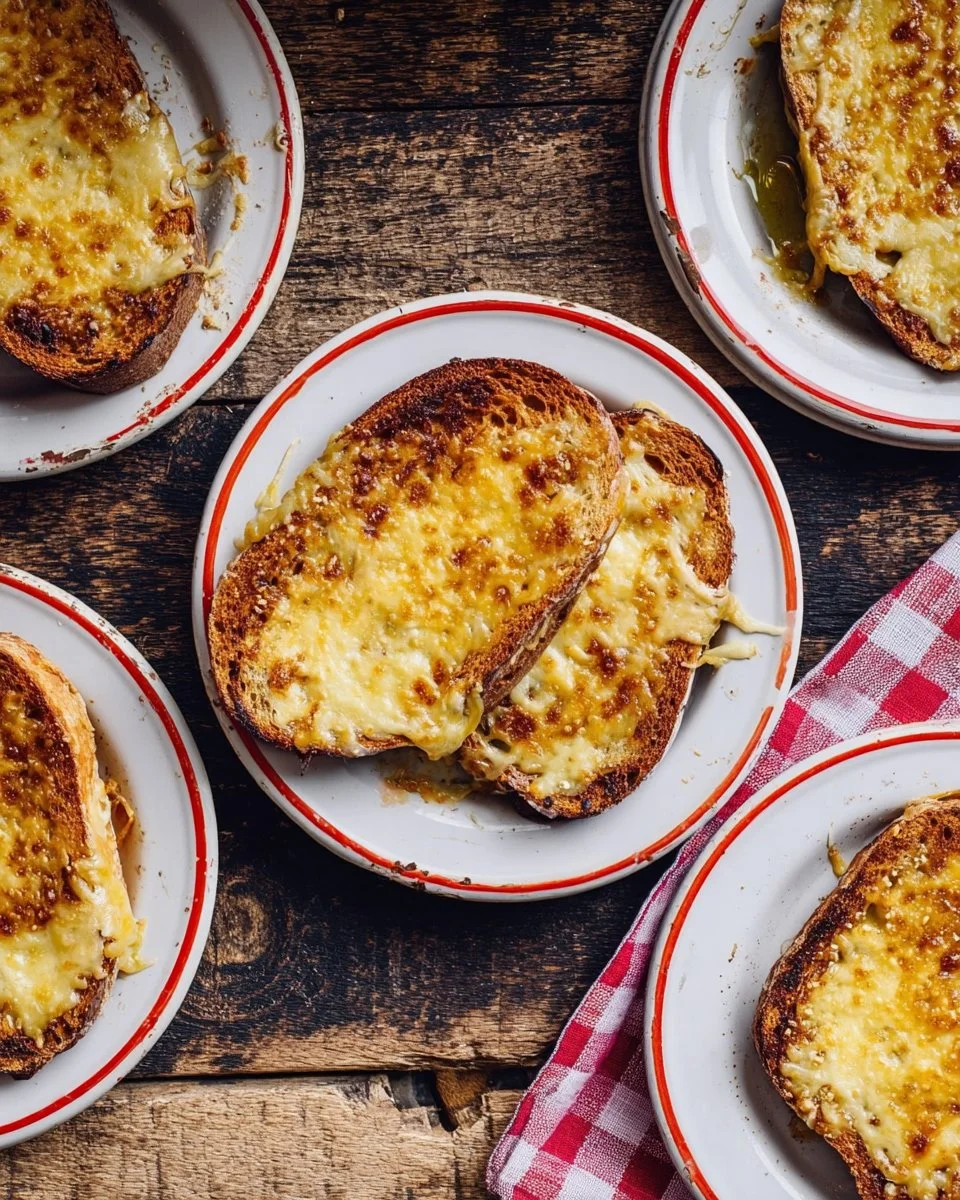 Plat de croûte savoyarde avec fromage fondu et pain croustillant