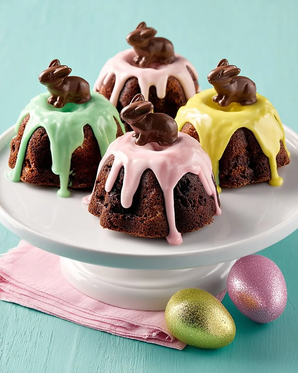 Cupcakes au Chocolat et Caramel dans un Territoire de Lapin