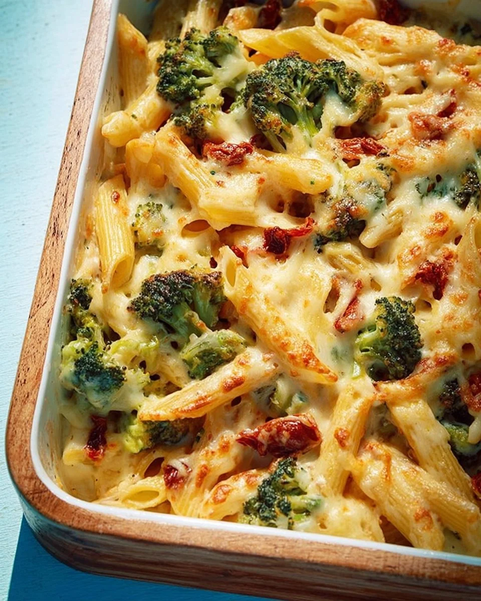 Gratin de pâtes au saumon et au brocoli