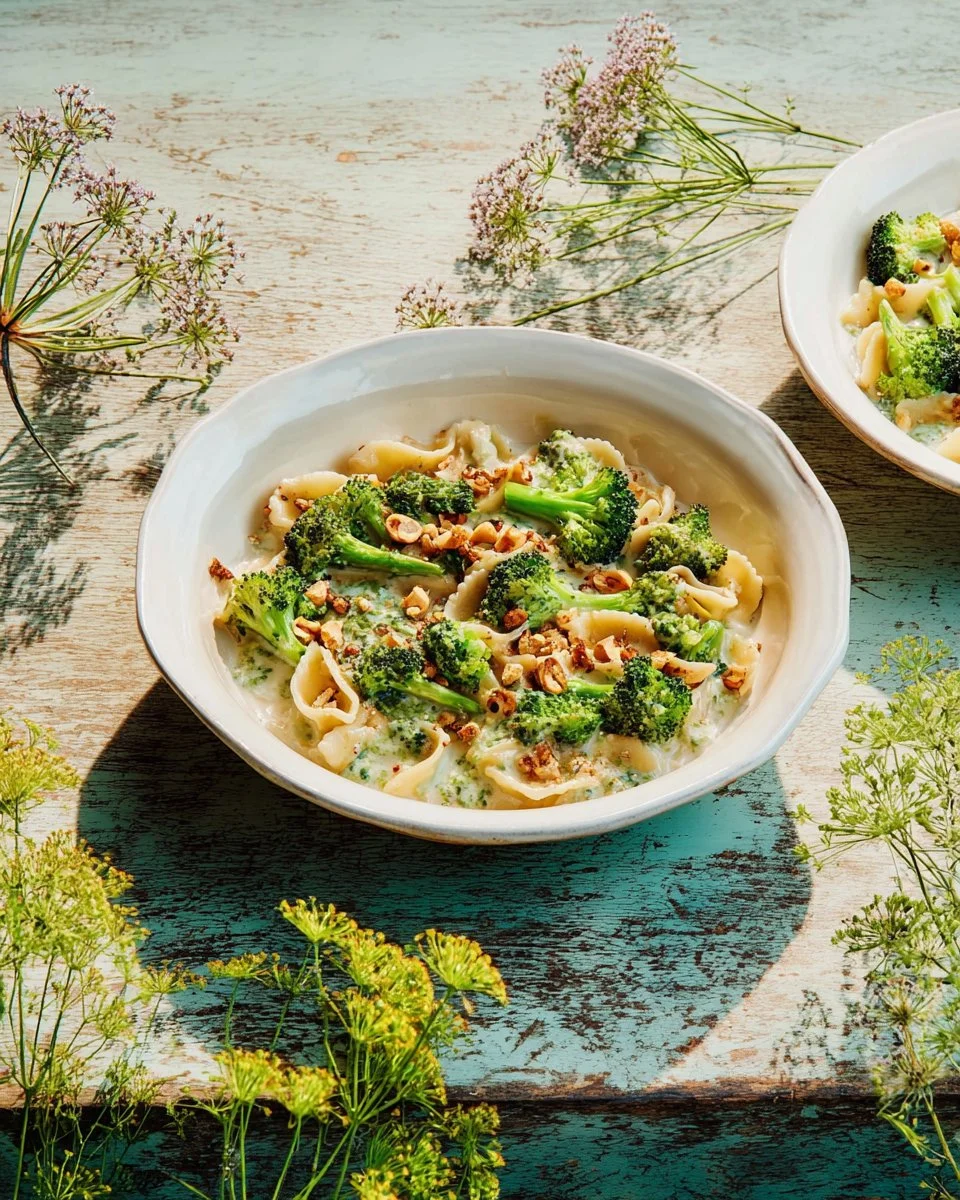 Gratins de brocoli à la crème et au lard
