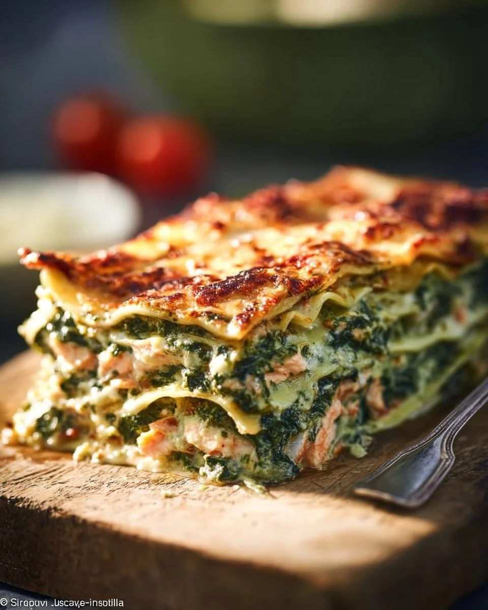 Lasagnes de saumon et épinards