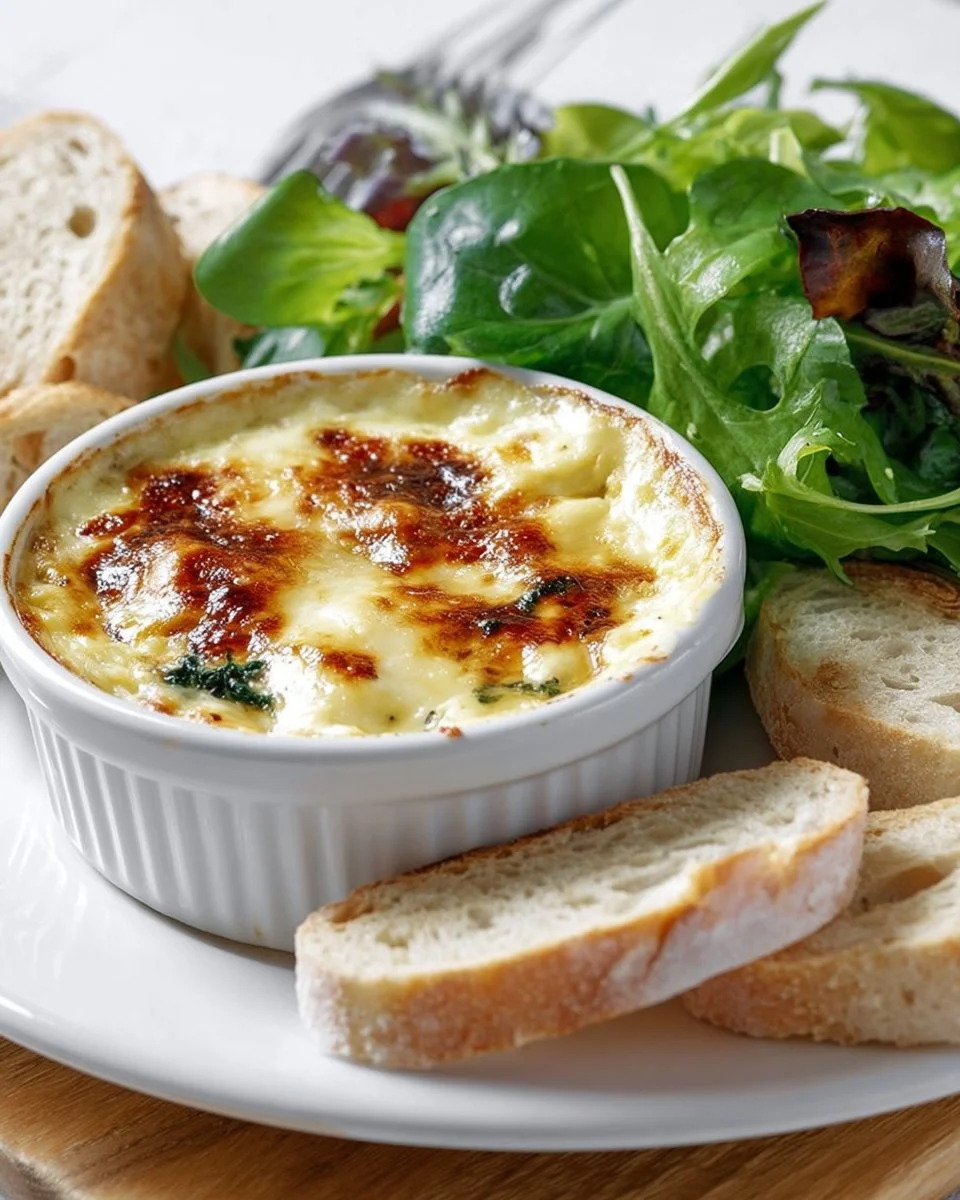 Mini-tartiflettes avec salade croquante et pain croustillant