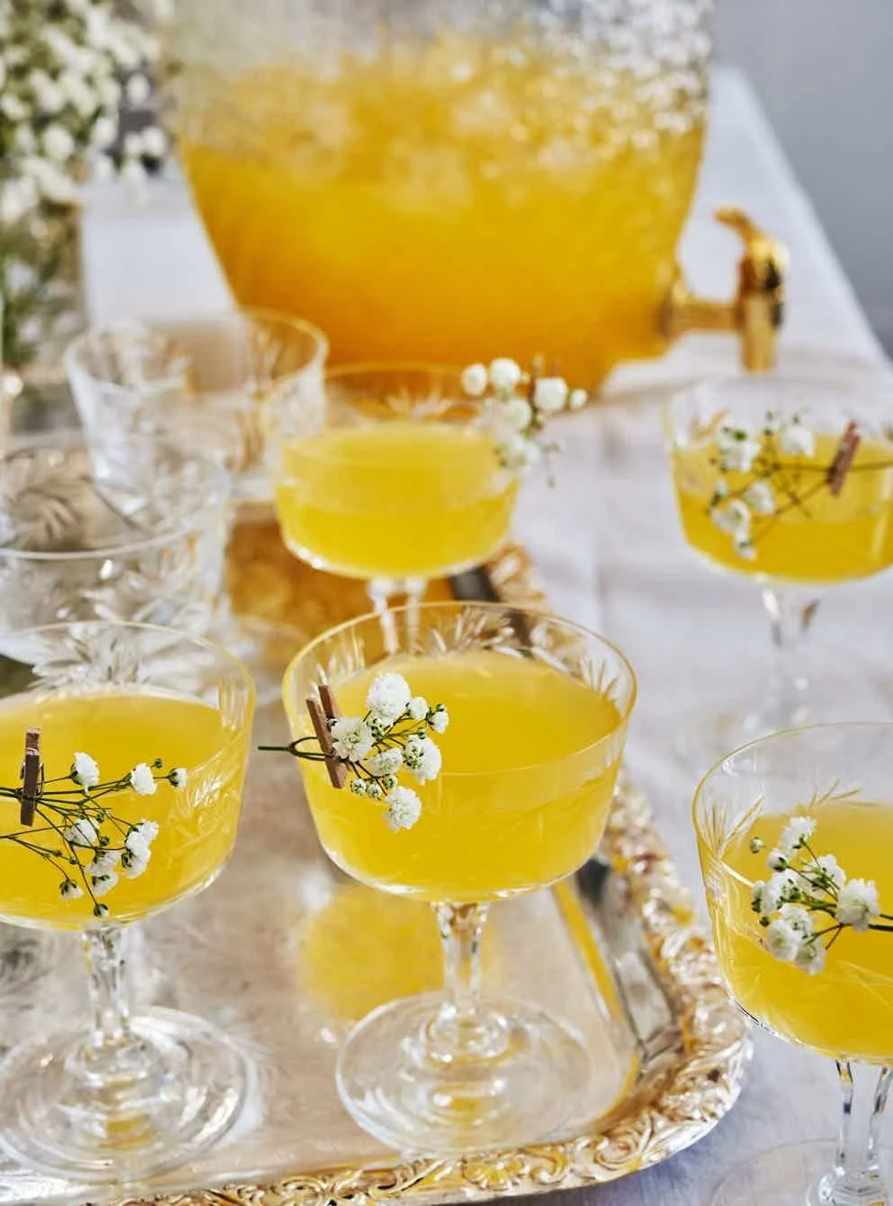 Mocktail with lemon, lime, and passion fruit