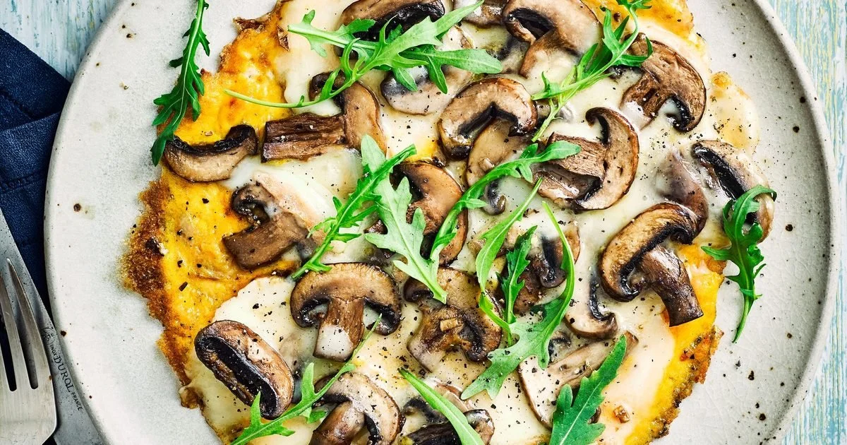 Omelette aux champignons et au fromage