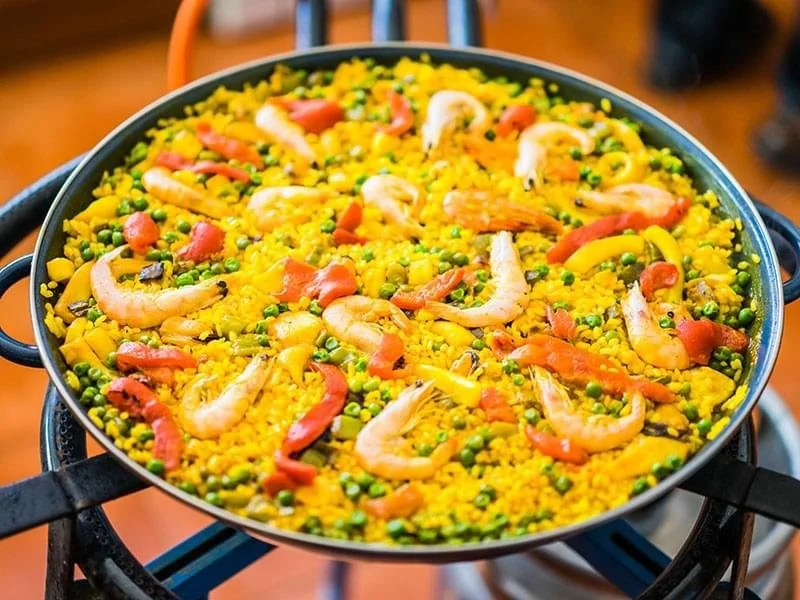 Paella aux Crevettes Rapide