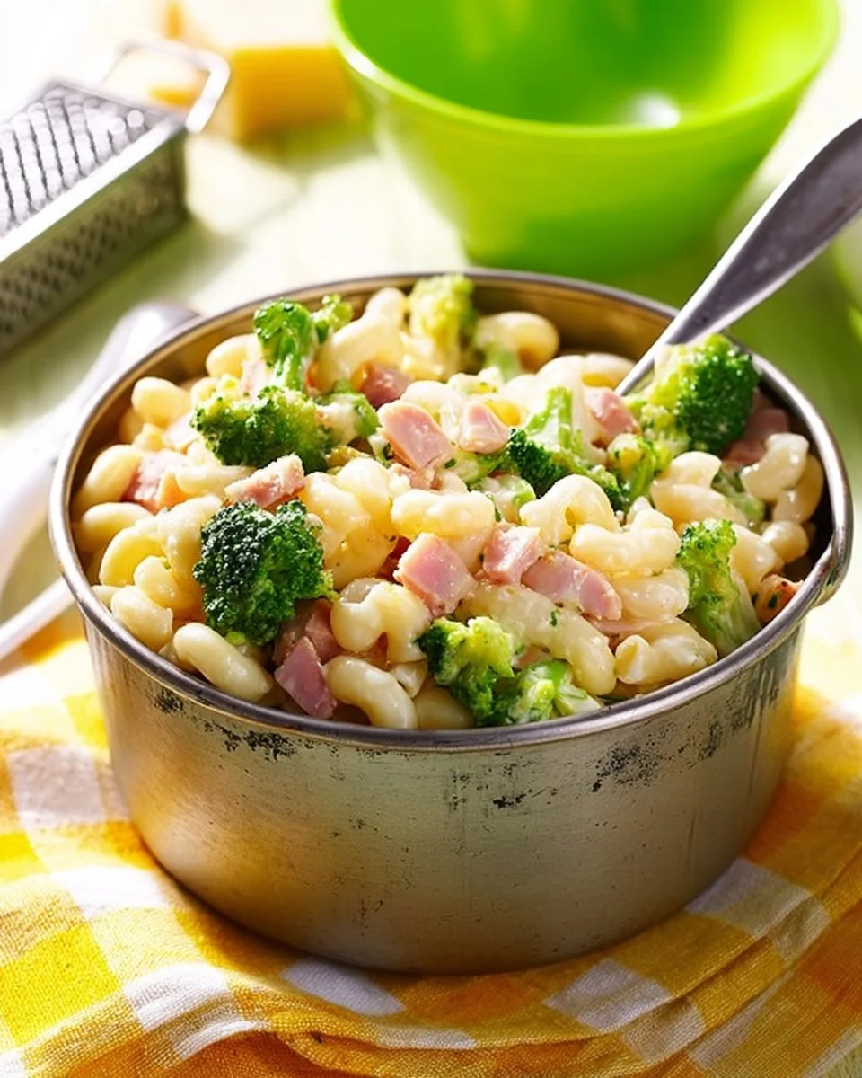 Pasta avec jambon et brocolis, un plat savoureux et réconfortant
