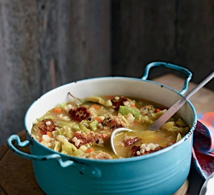 Pearl Barley Salad with Wheat, Butternut Squash, and Caramelized Nuts