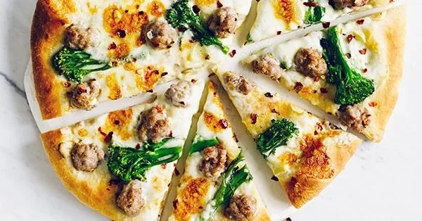 Pizza with Broccolini and Sausage