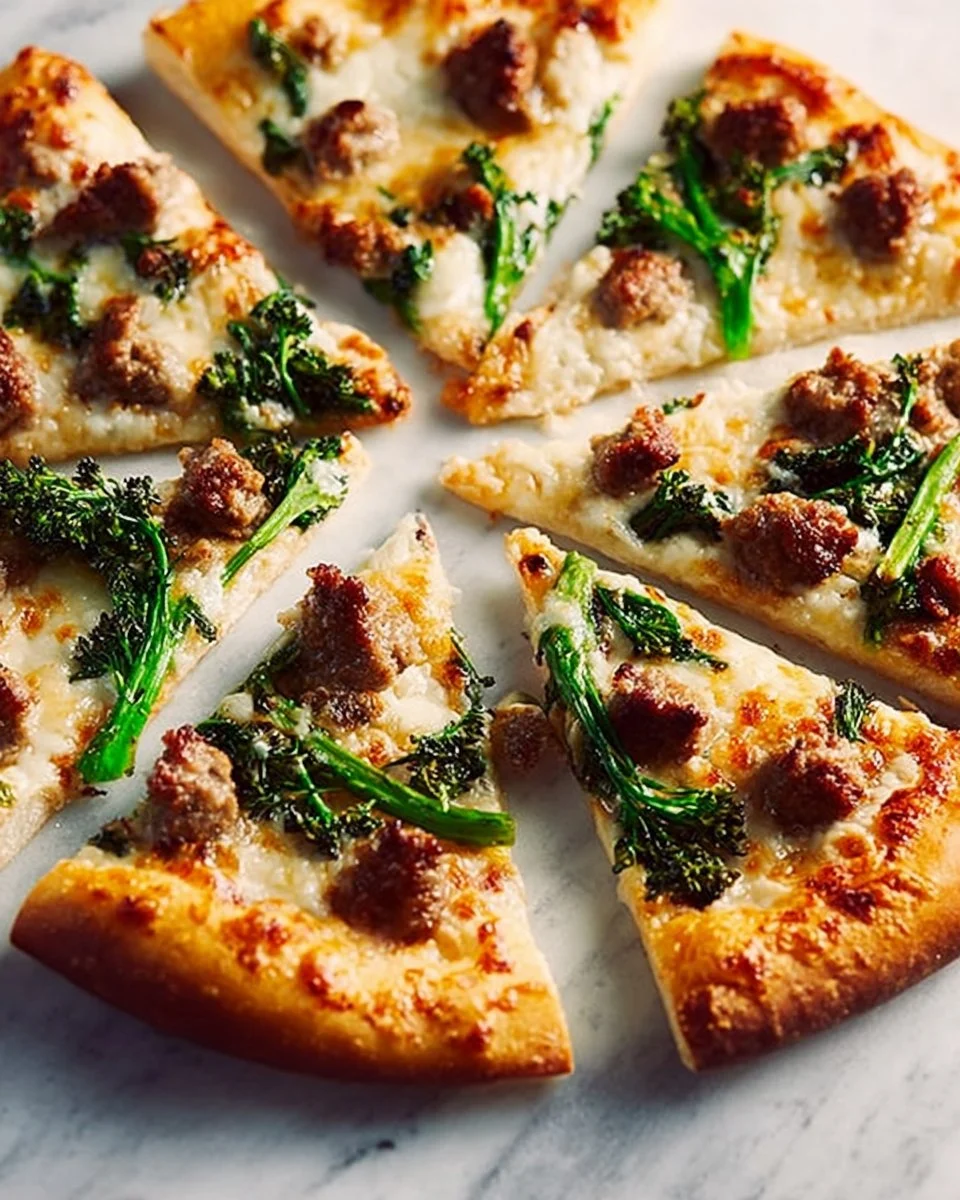 Pizza with Broccolini and Sausage