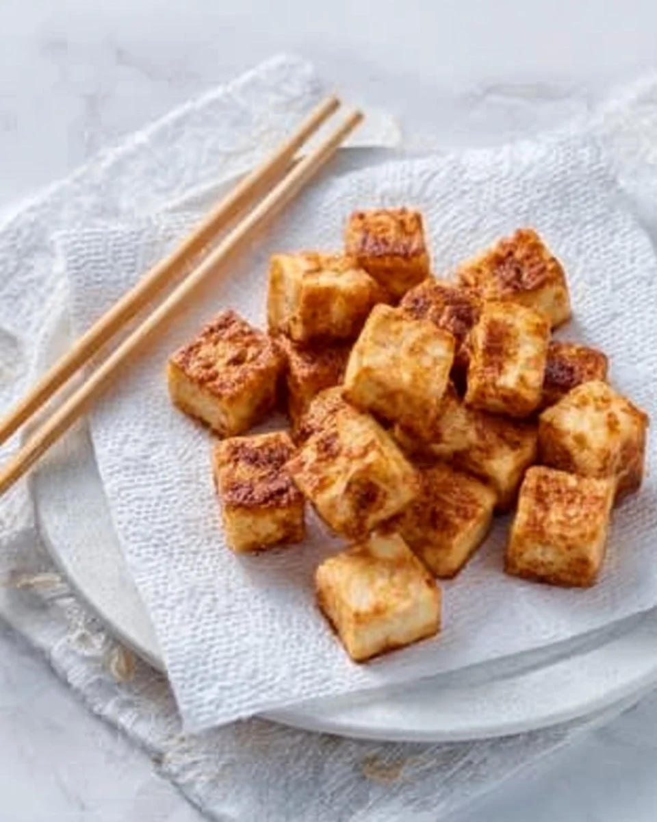 Tofu croustillant préparé selon une recette savoureuse