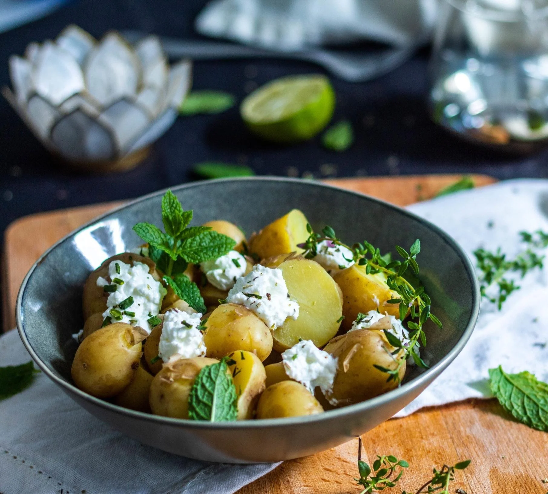 Salade de pommes de terre au fromage frais