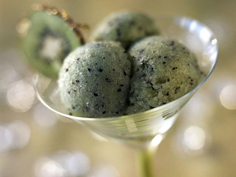 Sorbet de Kiwi à la Menthe