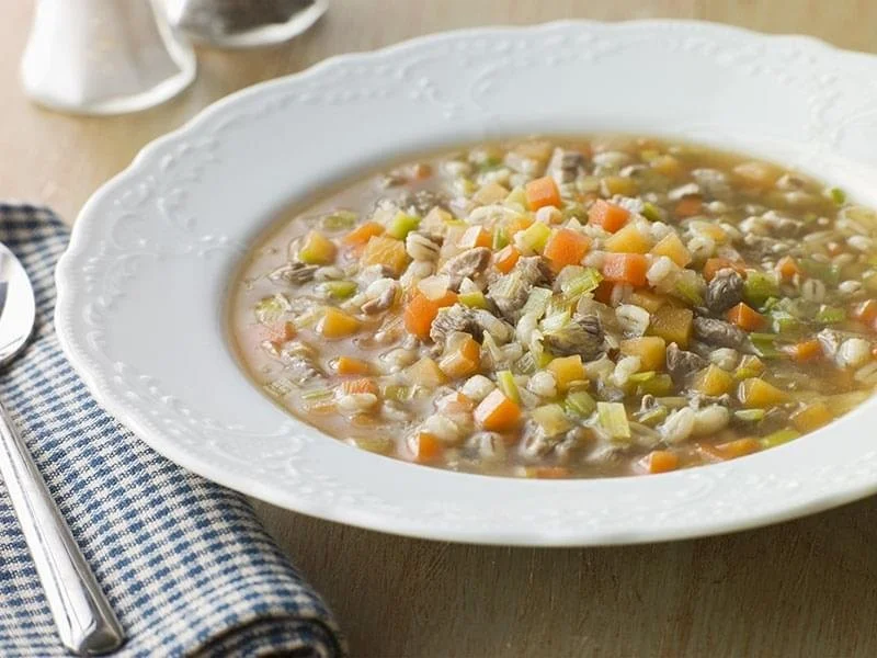 Soupe de bœuf et d'orge