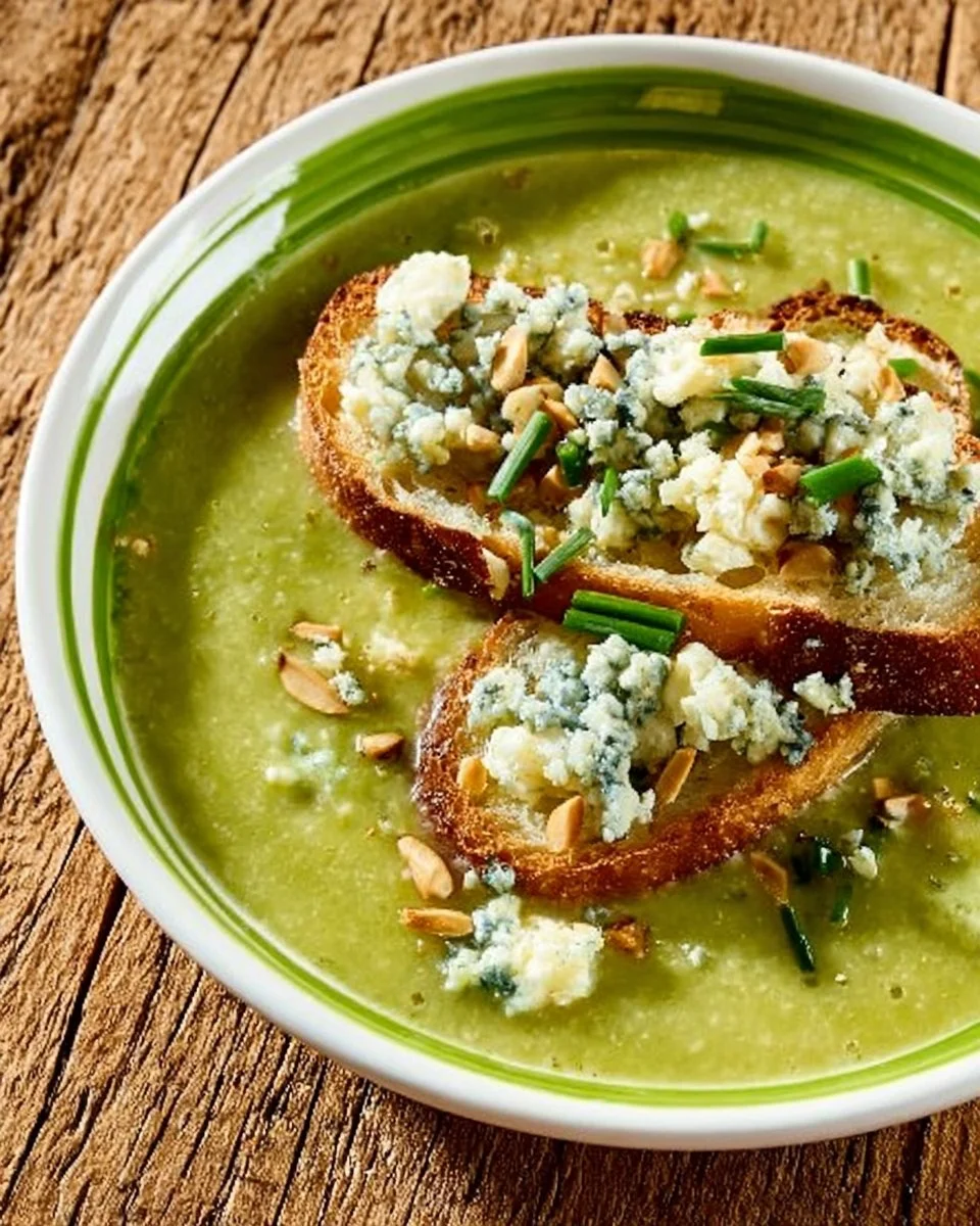 Soupe de brocoli et bleu d'Auvergne