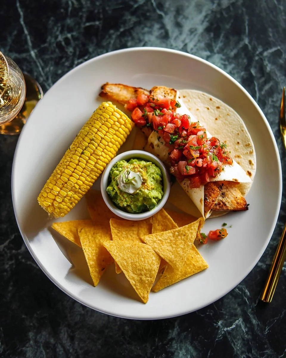 Tacos de poisson et guacamole maison