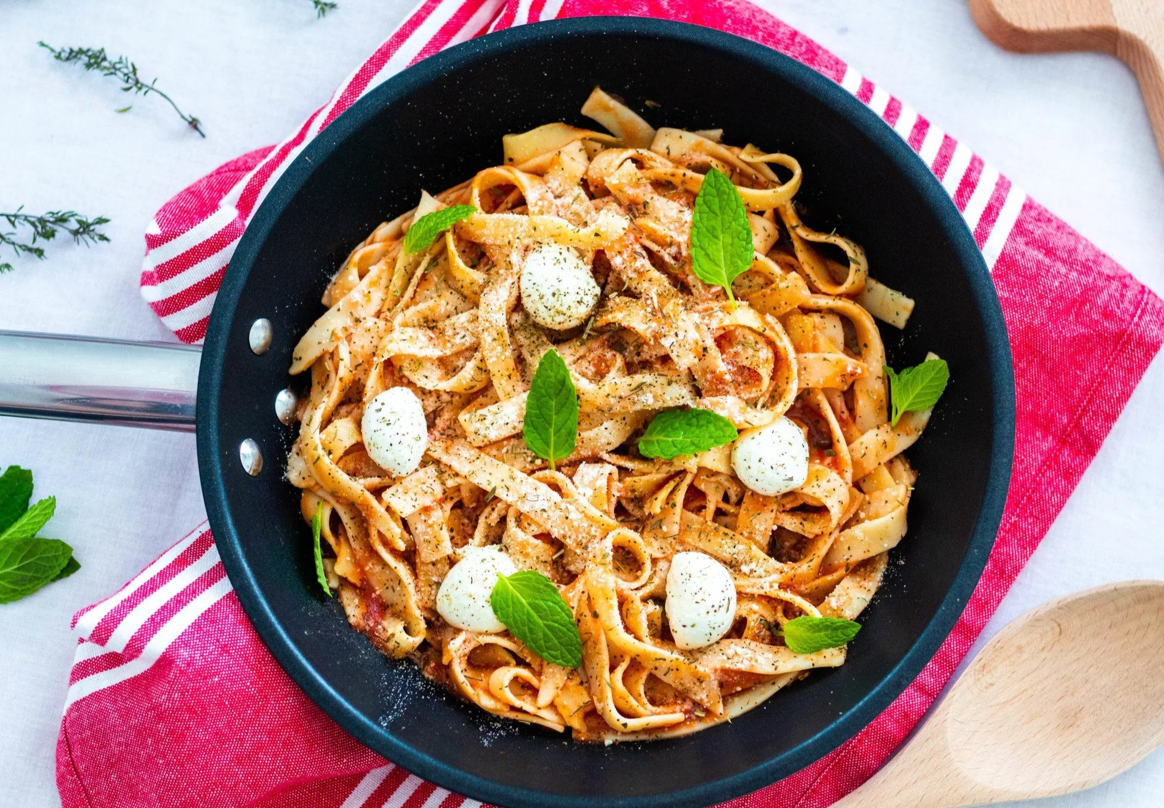 Tagliatelle fraîches avec Burrata