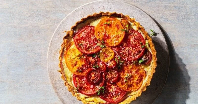 Tarte à la tomate et au manchego