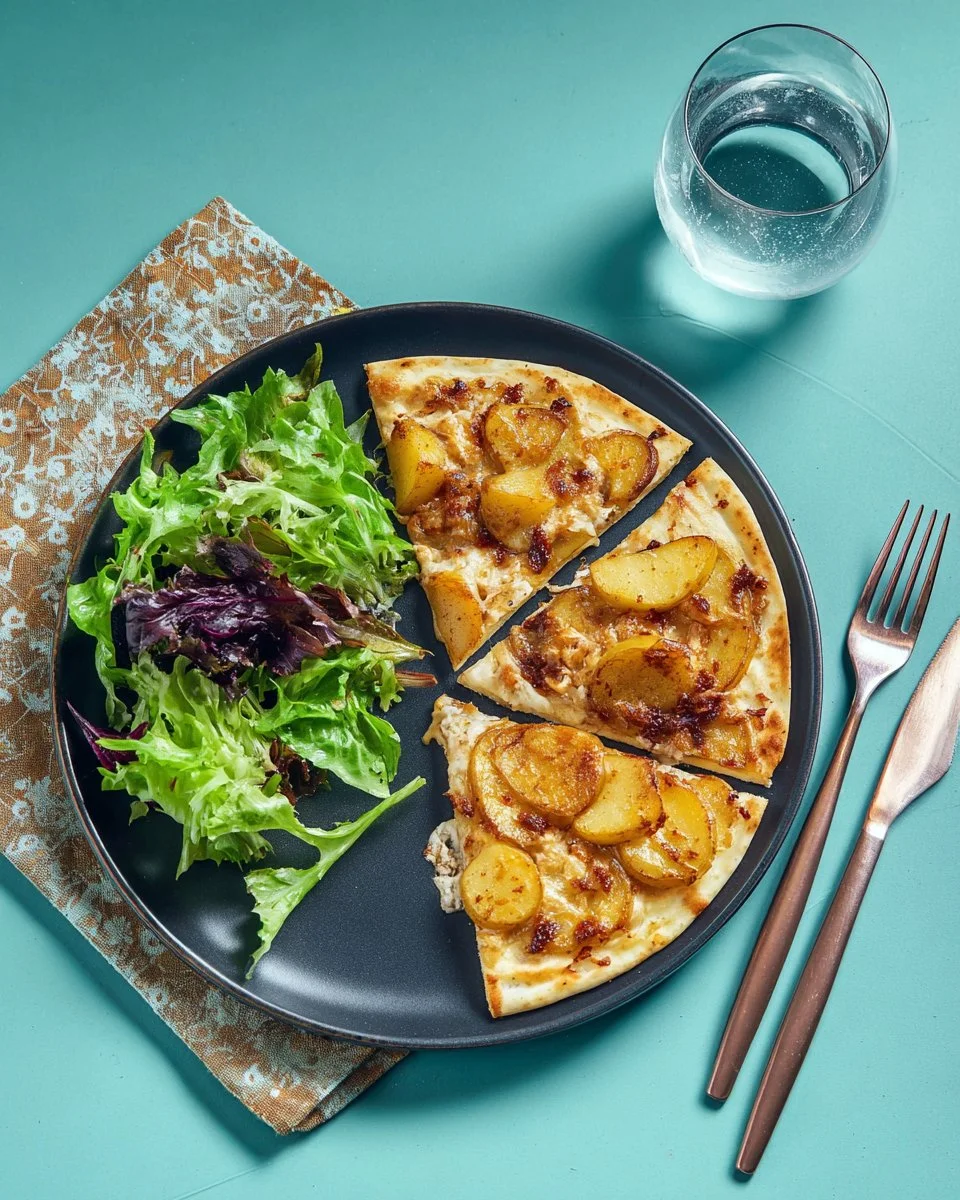 Tarte Alsacienne au Camembert et aux Pommes, une délicieuse recette alsacienne.