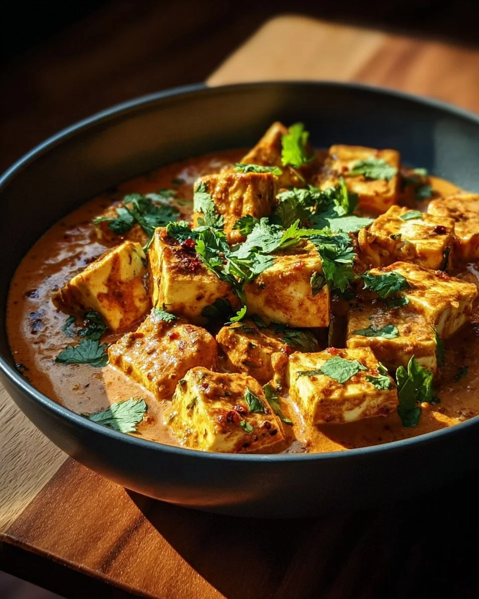 Recette de tofu curry savoureuse et épicée, idéale pour les plats végétariens.