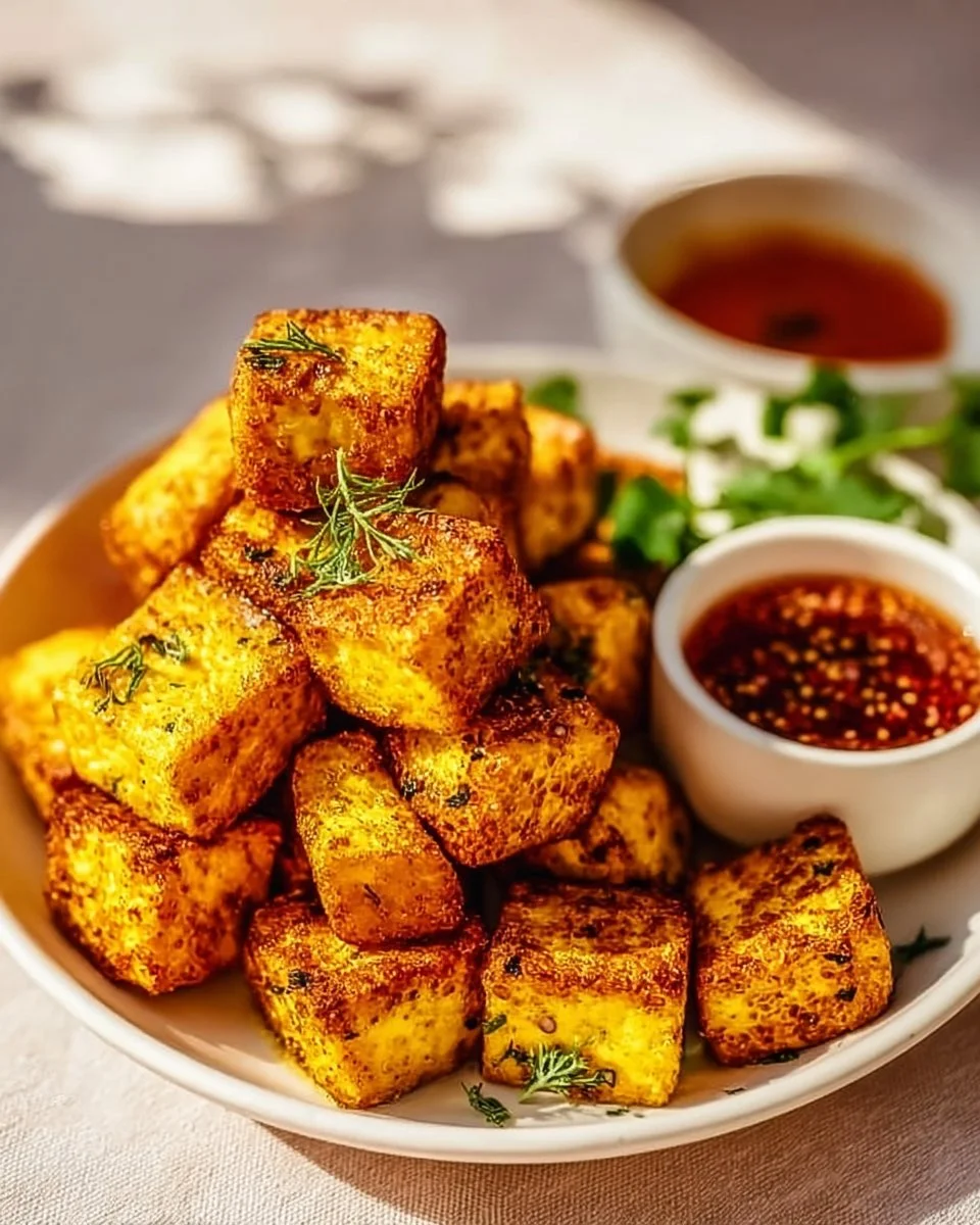 Tofu croquant et doré à la friteuse à air