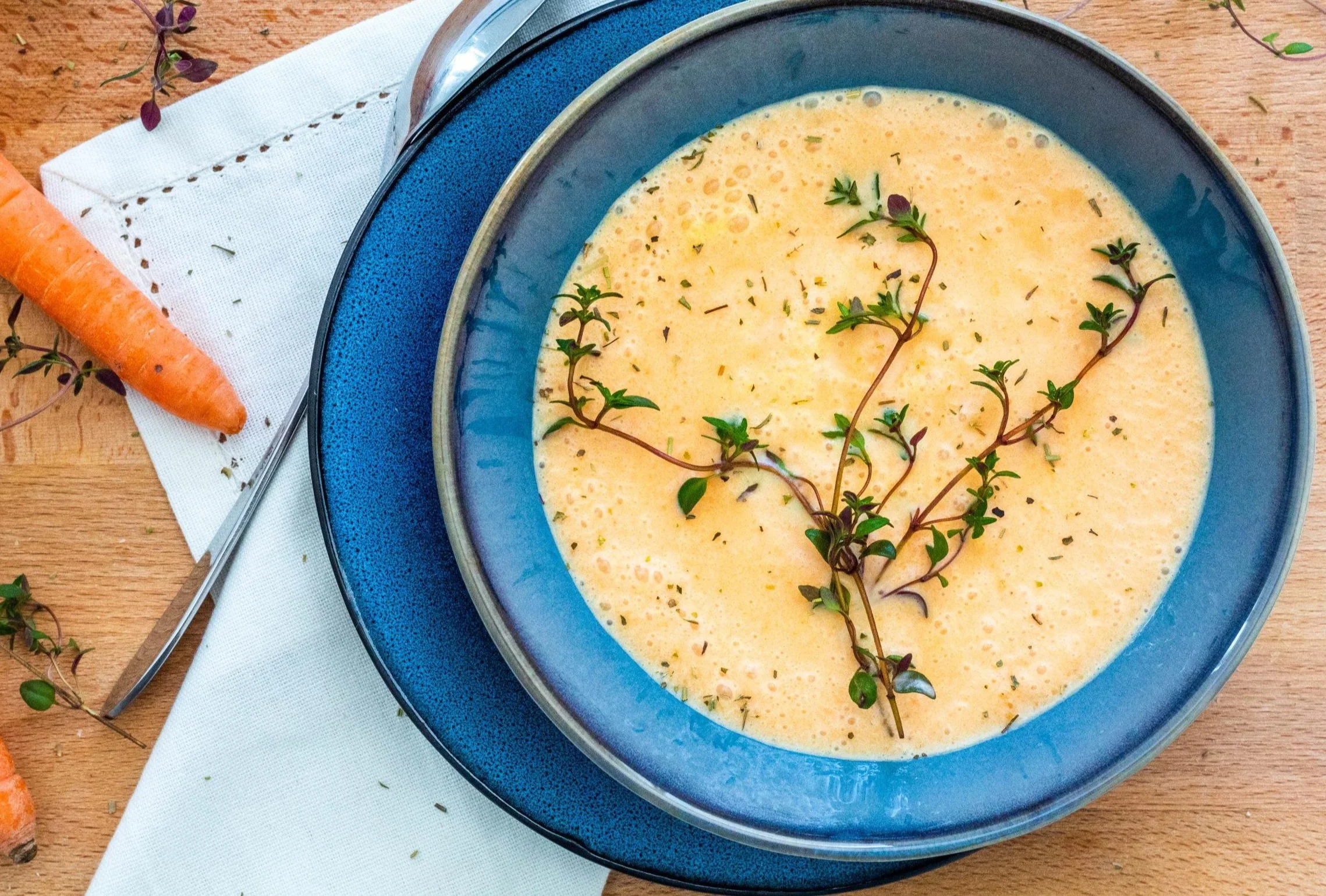 Velouté de carottes, coco et gingembre