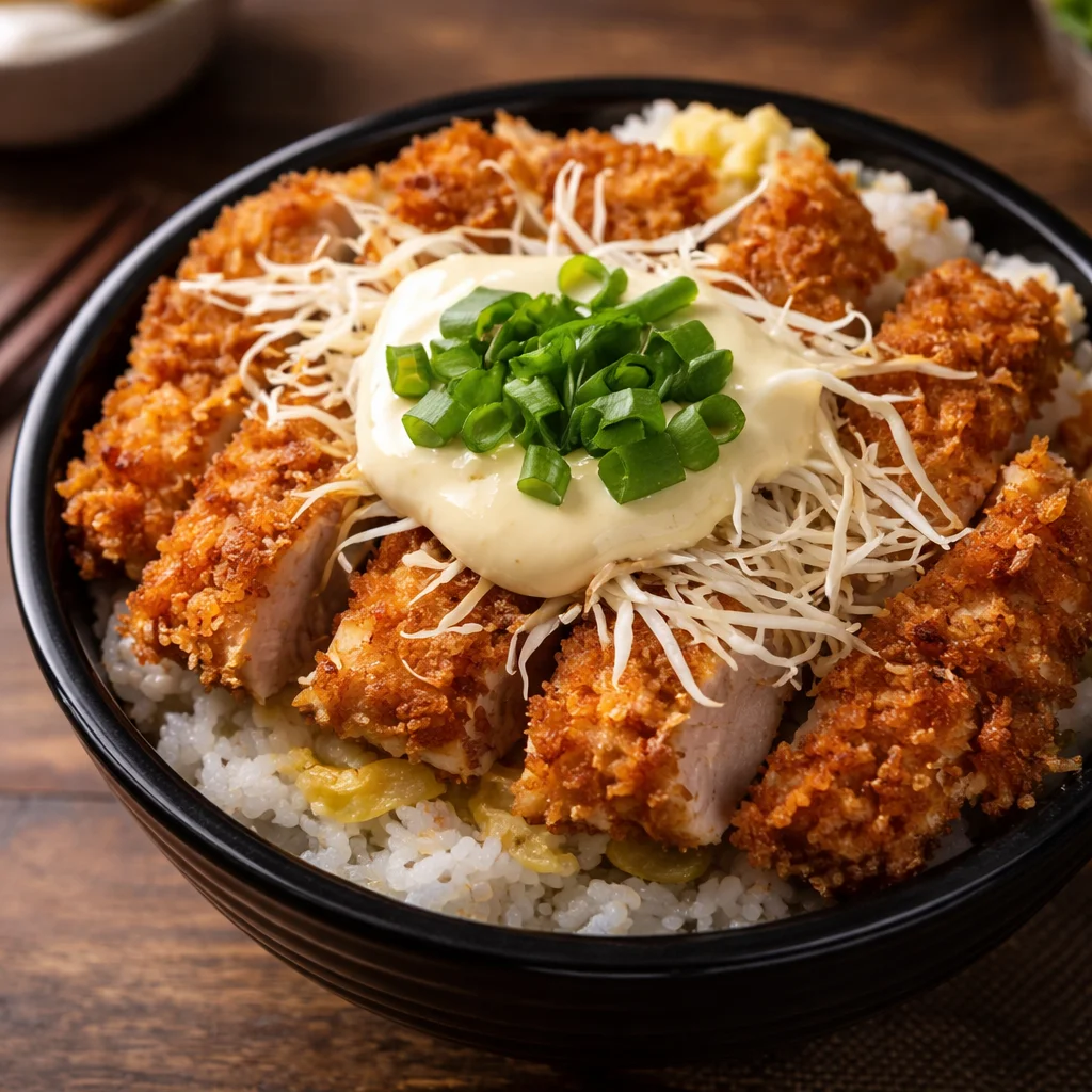 Bowl Poulet Croustillant TikTok avec riz et sauce savoureuse