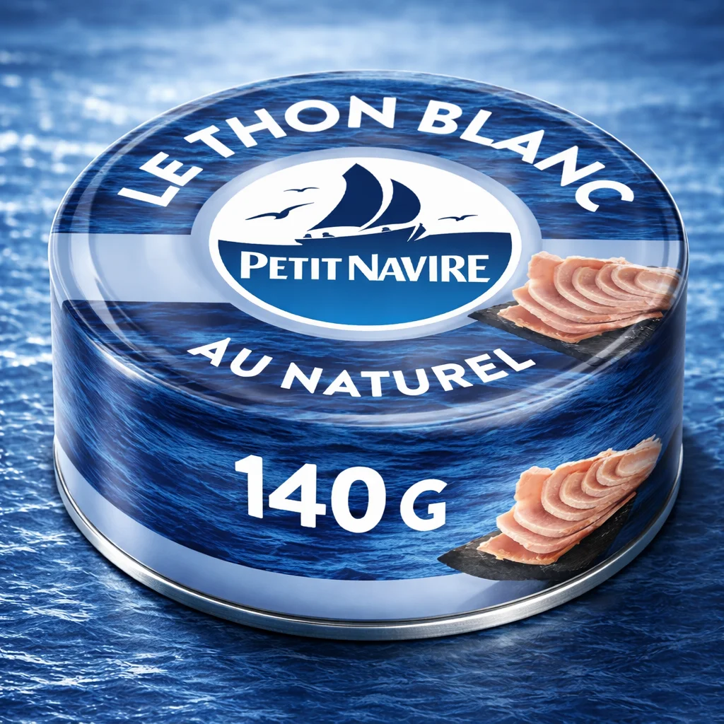 Thon petit navire au naturel, labellisé MSC pour une pêche durable et responsable.