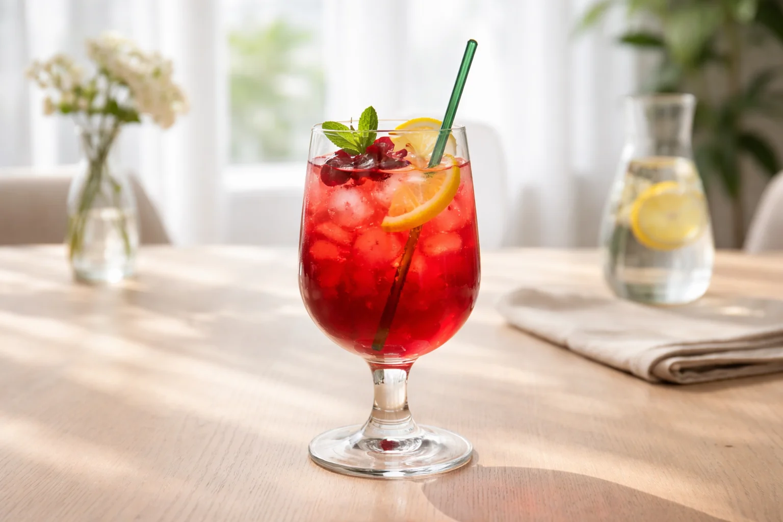 Limonade Maison &agrave; l'Hibiscus : Saveurs et fra&icirc;cheur garanties