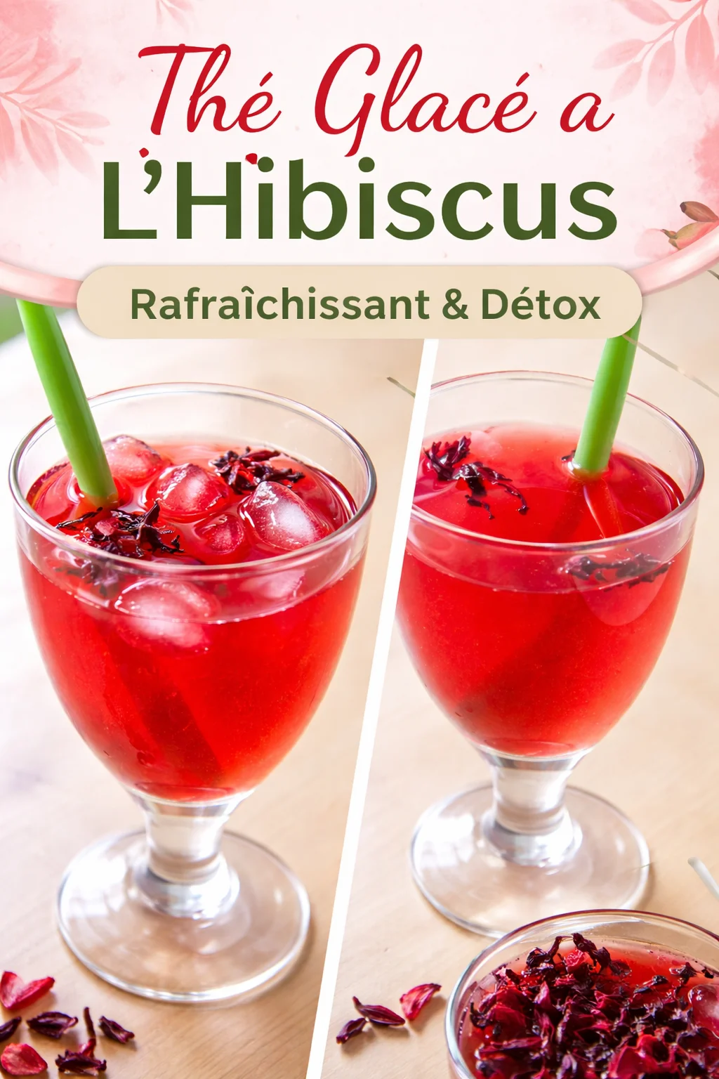 Limonade Maison &agrave; l'Hibiscus : Saveurs et fra&icirc;cheur garanties