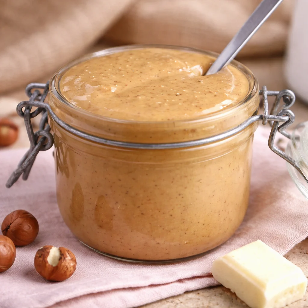 Recette maison de la pâte à tartiner El Mordjene, idéale pour tartiner vos desserts.